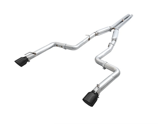 AWE Track Cat-Back Exhaust, Black Tips 2015-2023 Charger 6.2L/392/6.4L