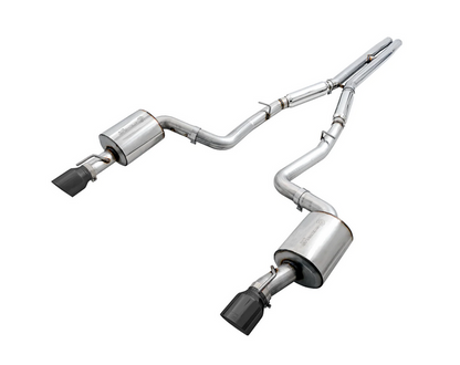 AWE Touring Cat-Back Exhaust, Black Tips 2015-2023 Charger 6.2L/392/6.4L