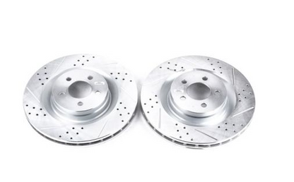 PowerStop Front Brake Rotors, Drilled & Slotted 2005-2023 Challenger/Charger (4-Piston)