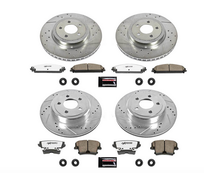 PowerStop Z26 Front & Rear Brake Pad & Rotor Kit 2005-2023 Challenger/Charger 5.7L