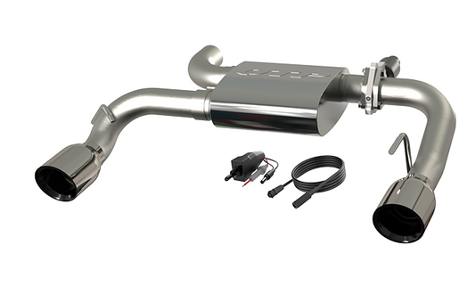 QTP Screamer Axle-Back, Stainless Tips 2021-2023 Bronco 2.3L/2.7L