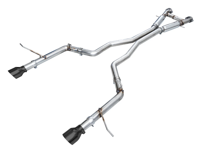 AWE Track Cat-Back Exhaust, Black Tips 2018-2023 Durango 6.4L/6.2L