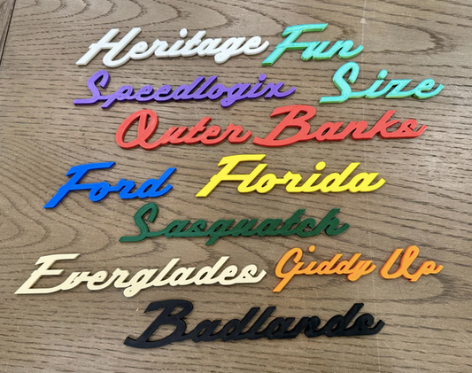 Bronco Vintage Script Logo Emblem Badge