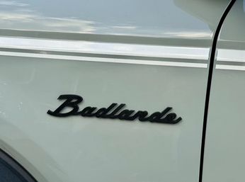 Custom Emblem Badge, Bronco Style Script Font