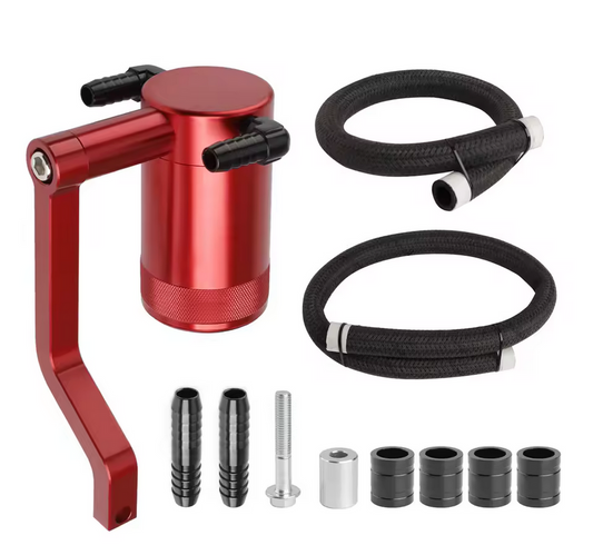 SLX Red Billet Oil Catch Can 2011-2023 Challenger/Charger 5.7L, 6.4L