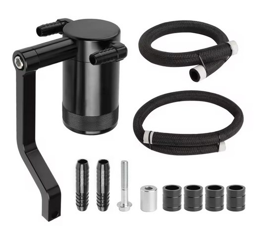 SLX Black Billet Oil Catch Can 2011-2023 Challenger/Charger 5.7L, 6.4L