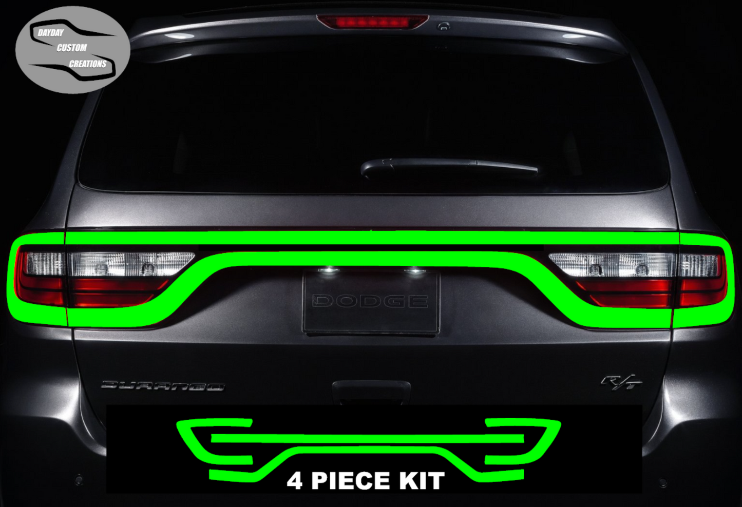 14-25 Dodge Durango Colored Taillight Tint Overlay