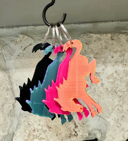 Bucking Bronco Key Chain (20+ Colors)