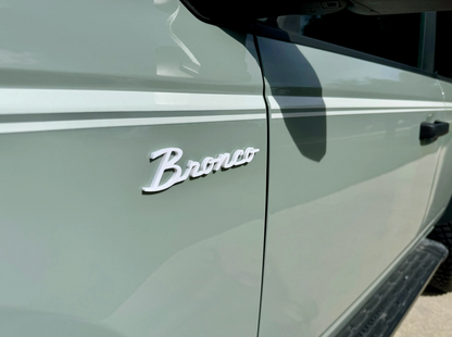 Bronco Vintage Script Logo Emblem Badge