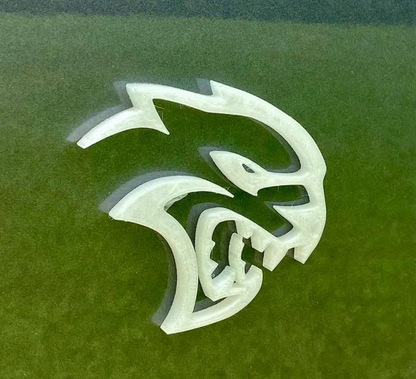 Hellcat Face Outline Logo 3" Emblem Badge