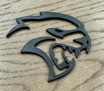 Hellcat Face Outline Logo 3" Emblem Badge