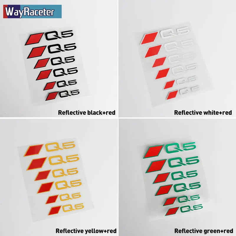 Audi Brake Caliper Decal Set – High-Temp Reflective Vinyl | A3 A4 A5 A6 A7 A8 Q2 Q3 Q5 Q7 Q8 TT TTS S-Line (6 Pcs)