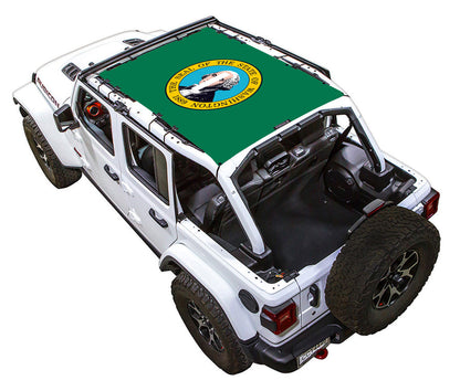 Jeep Wrangler JLU 4-Door Sun Shade Stock Printed Shade Top (2018–2026)