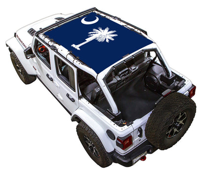 Jeep Wrangler JLU 4-Door Sun Shade Stock Printed Shade Top (2018–2026)