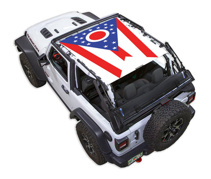 Jeep Wrangler JL 2-Door Sun Shade Stock Printed Shade Top (2018–2026)
