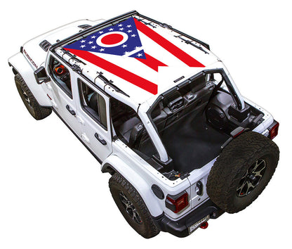 Jeep Wrangler JLU 4-Door Sun Shade Stock Printed Shade Top (2018–2026)