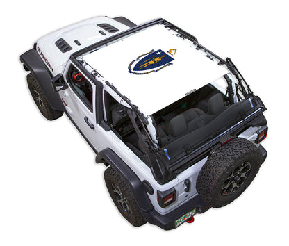 Jeep Wrangler JL 2-Door Sun Shade Stock Printed Shade Top (2018–2026)