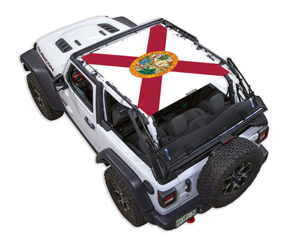 Jeep Wrangler JL 2-Door Sun Shade Stock Printed Shade Top (2018–2026)