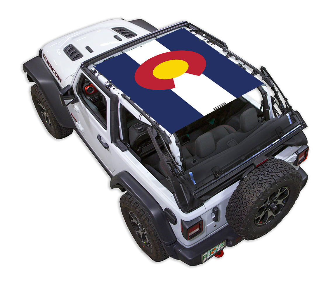 Jeep Wrangler JL 2-Door Sun Shade Stock Printed Shade Top (2018–2026)