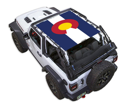 Jeep Wrangler JL 2-Door Sun Shade Stock Printed Shade Top (2018–2026)