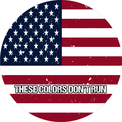 These Colors Don't Run American Flag Bronco Spare Tire Cover