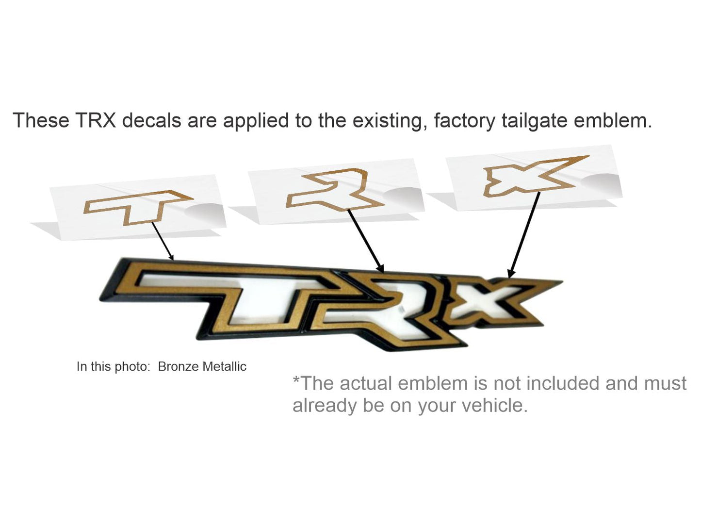 TRX Tailgate Emblem Overlay Decal   - 2021-2024 Ram TRX