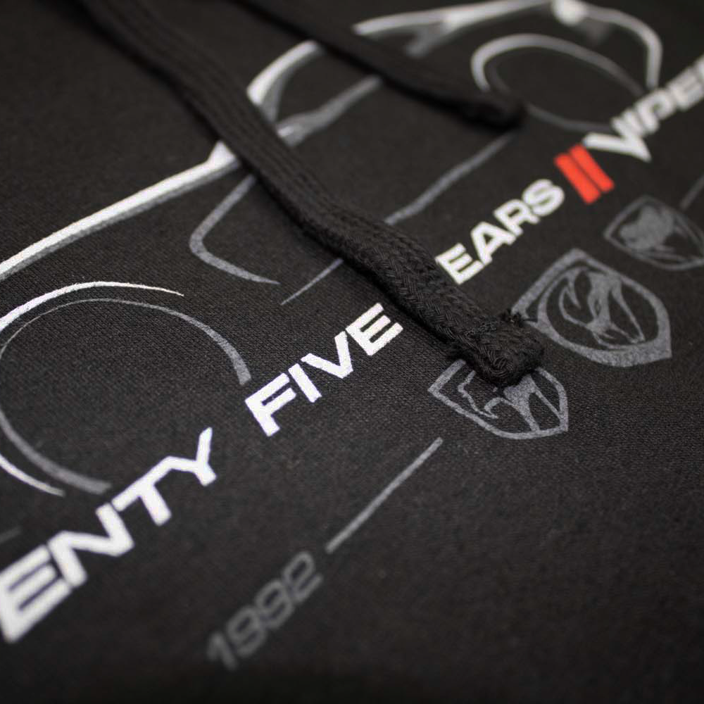 Dodge Viper 25 Years Hoodie Sweatshirt Black