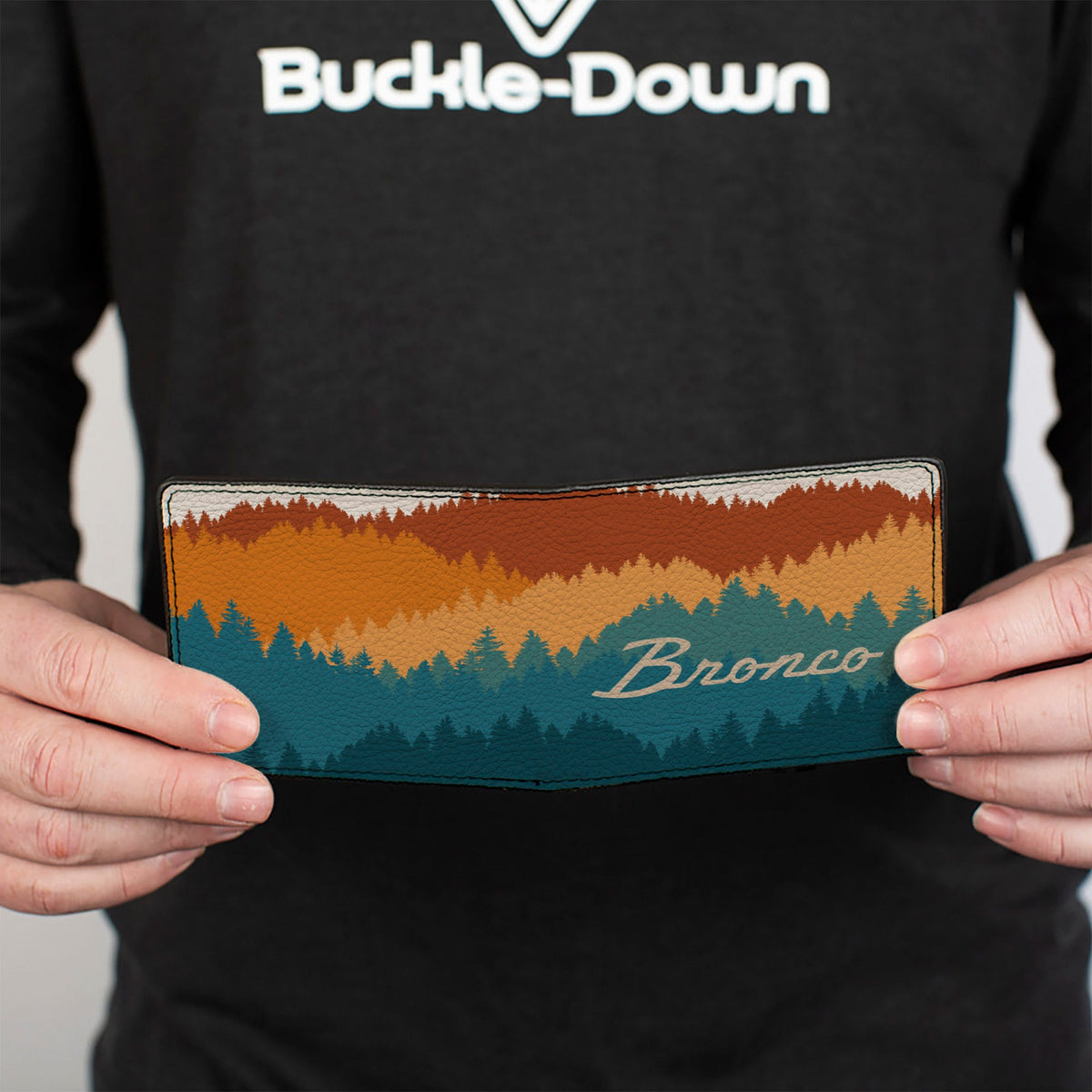 Bi-Fold Wallet - Ford BRONCO Script Wilderness Orange/Blues