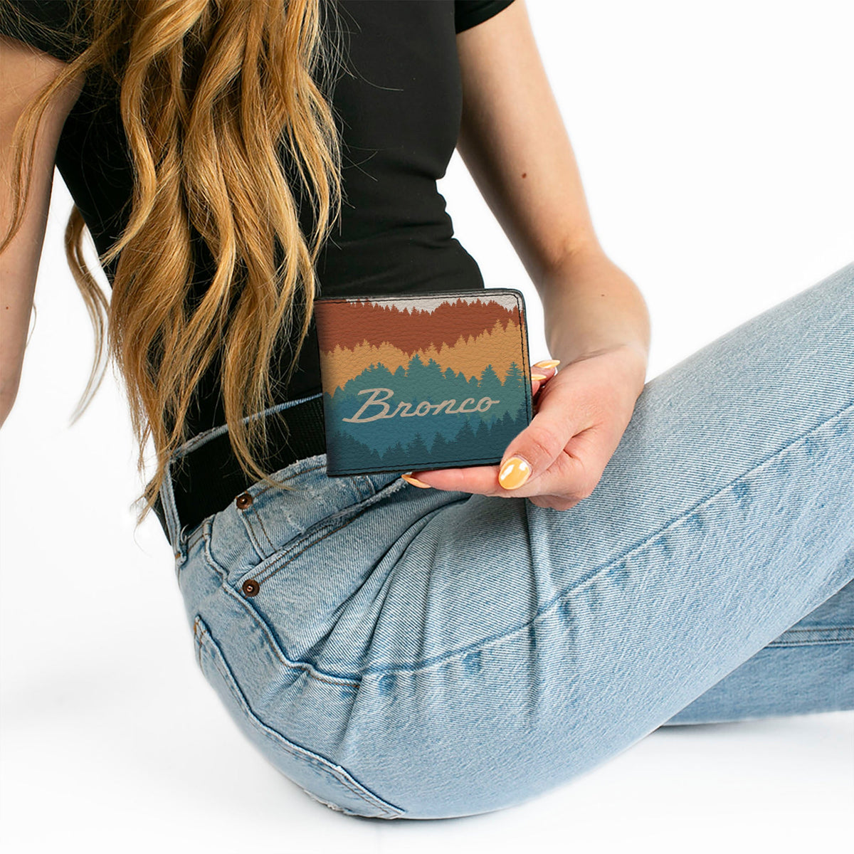 Bi-Fold Wallet - Ford BRONCO Script Wilderness Orange/Blues