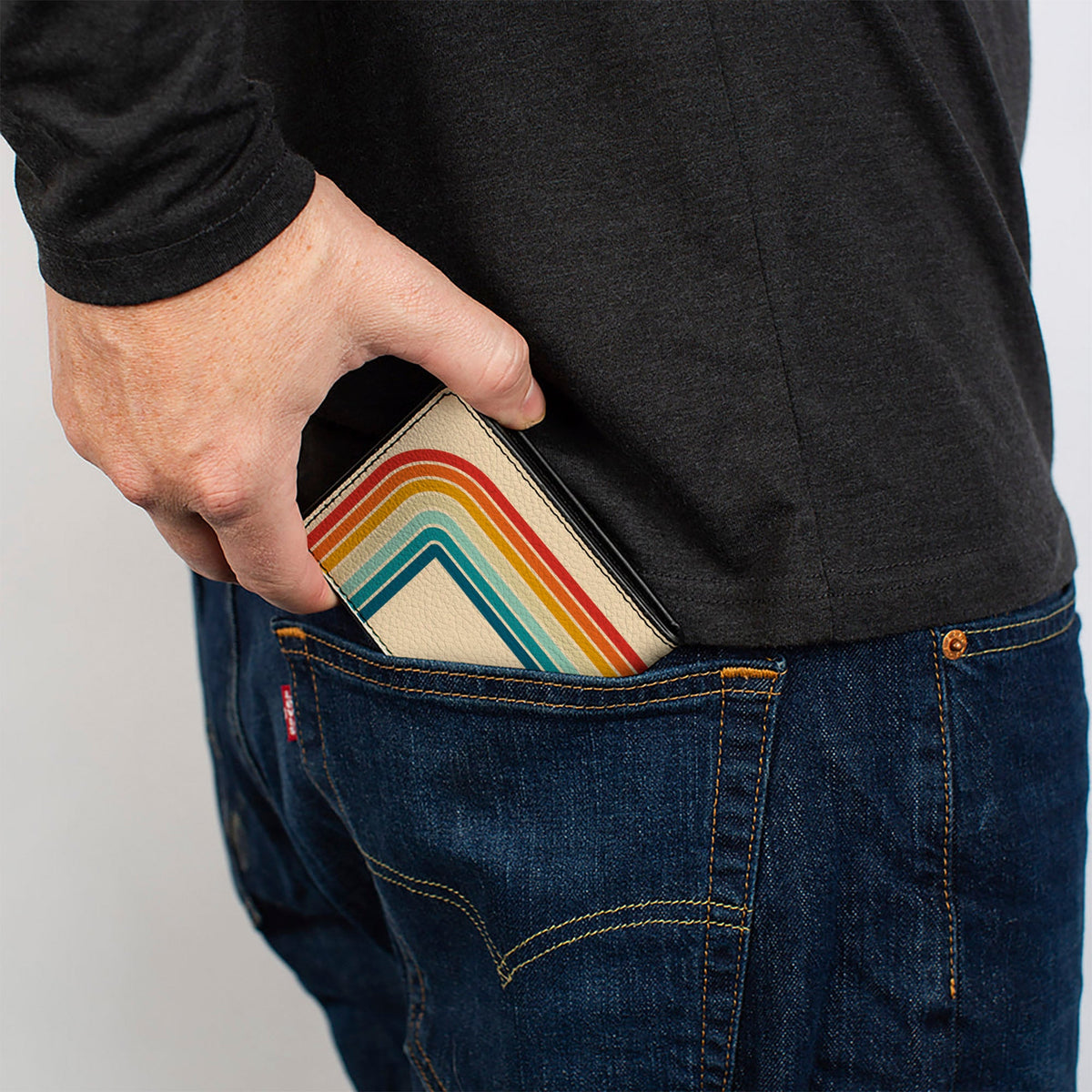 Bi-Fold Wallet - Ford Trucks FREE WHEELIN Bronco Scene Beige/Multi Color