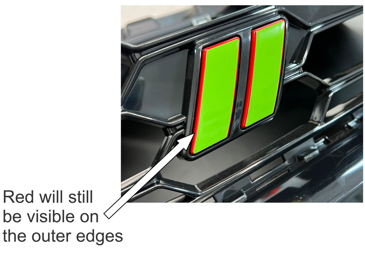 Hash Mark Grille Emblem Overlay Decal - 23-25 Hornet