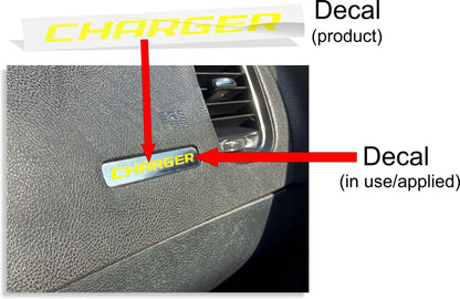 CHARGER Dash Plaque Emblem Lettering Overlay Decal   - 11-14 Charger