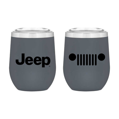 Jeep Insulated Wine Tumbler - Storm Grey Matte