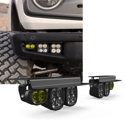 Fog Pocket LED Light Kit - Steel Bumper - Ford Bronco 2021 +