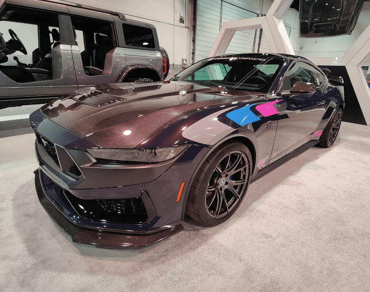 AC Carbon Fiber Double Sided Hood 2024 Mustang - Speedlogix