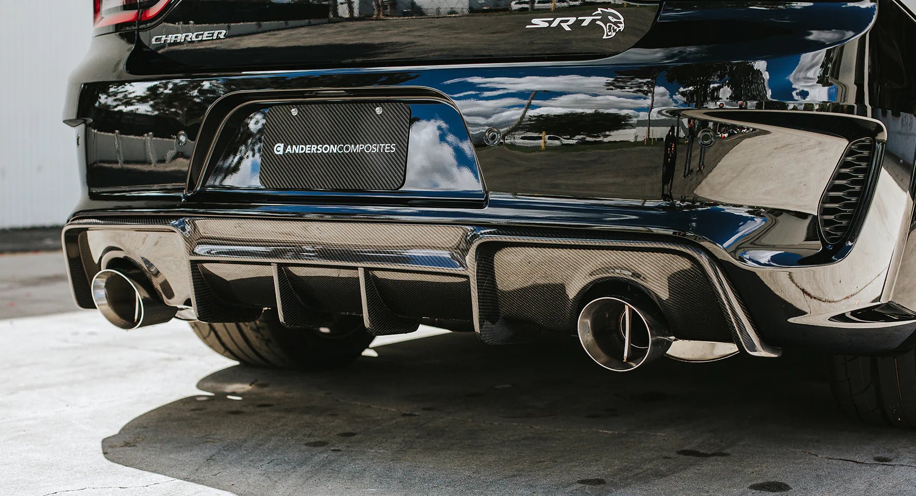 AC Carbon Fiber Rear Diffuser 2020 - 2023 Charger Widebody - Speedlogix