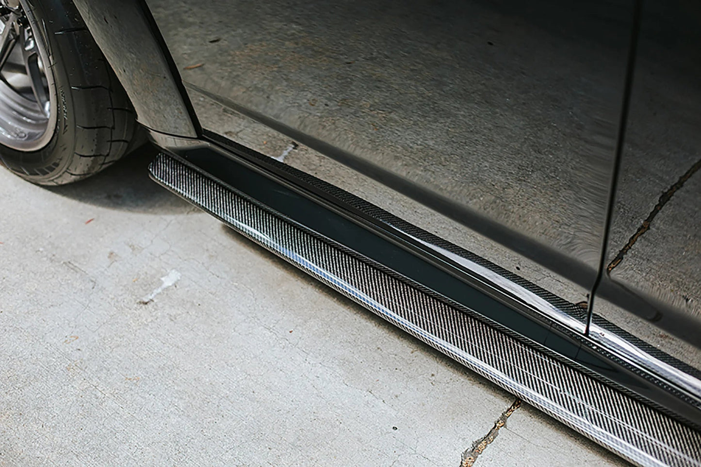 AC Carbon Fiber Rocker Panel Splitters 2020 - 2023 Charger Widebody - Speedlogix