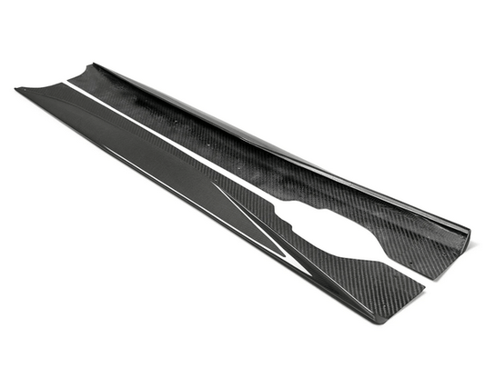 AC Carbon Fiber Side Skirt Extensions 2020 - 2023 Corvette - Speedlogix