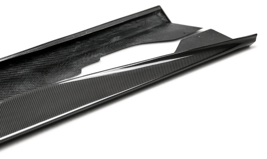 AC Carbon Fiber Side Skirt Extensions 2020 - 2023 Corvette - Speedlogix