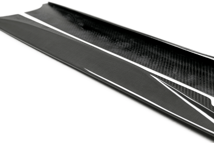 AC Carbon Fiber Side Skirt Extensions 2020 - 2023 Corvette - Speedlogix