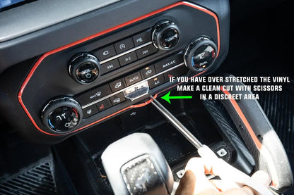 AC Controls Outline (Printed Series Vinyl) - 2021+ Bronco - Speedlogix