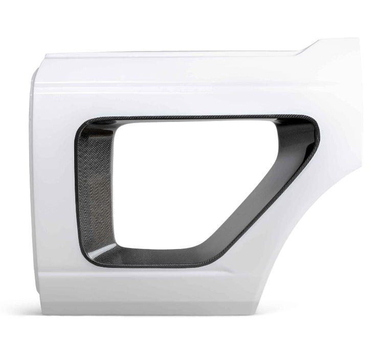 AC Rear Fiberglass Halo Doors, Carbon Inserts 2021 - 2024 Bronco 4 - Door - Speedlogix