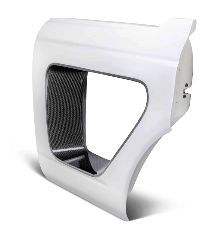 AC Rear Fiberglass Halo Doors, Carbon Inserts 2021 - 2024 Bronco 4 - Door - Speedlogix