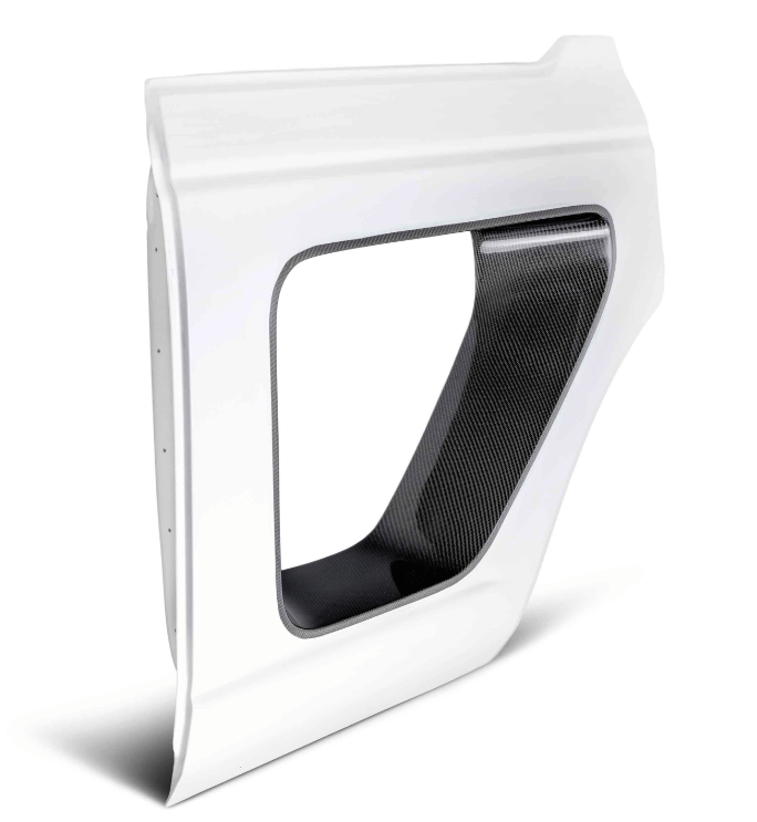 AC Rear Fiberglass Halo Doors, Carbon Inserts 2021 - 2024 Bronco 4 - Door - Speedlogix