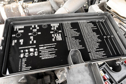 Acrylic Laser Series Fuse Box Lid Label Plate - 2021 - 2025 Bronco - Speedlogix