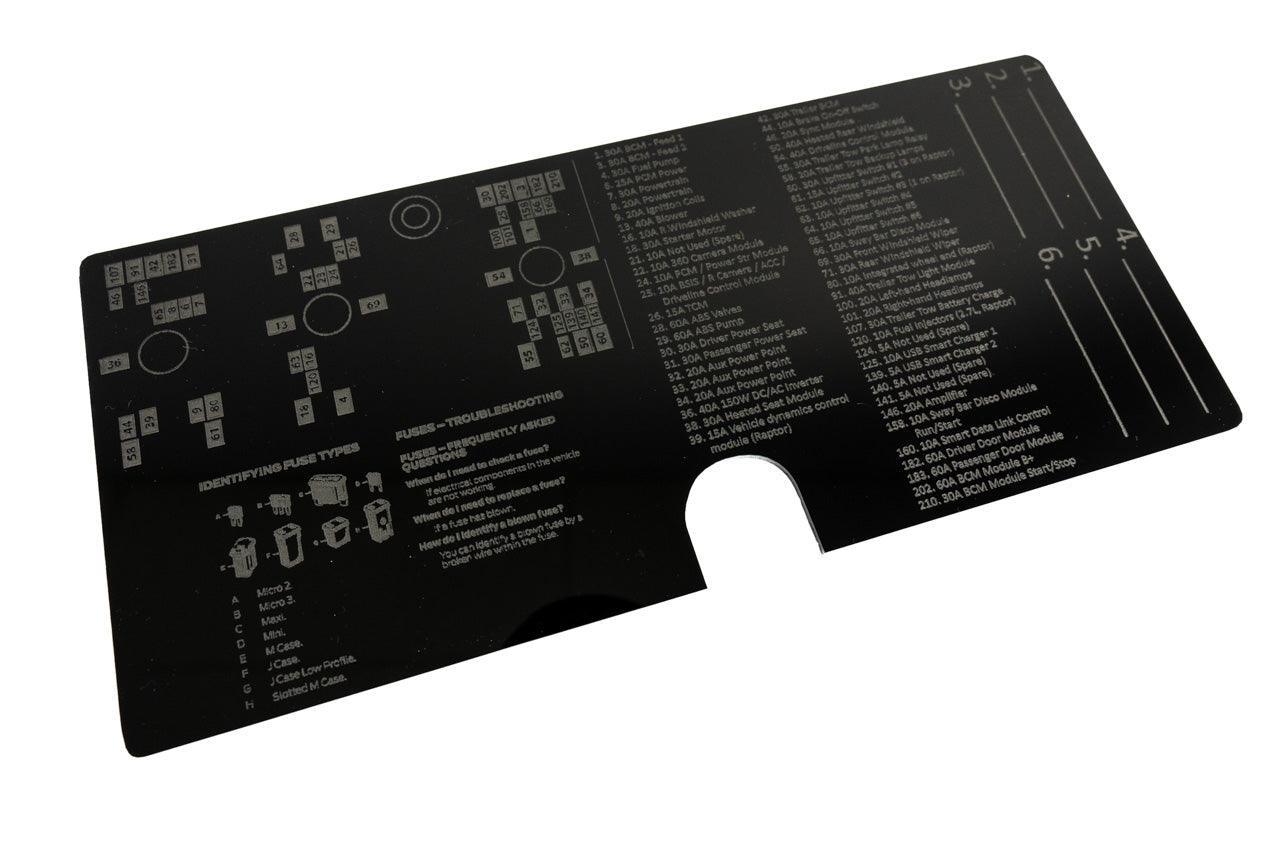 Acrylic Laser Series Fuse Box Lid Label Plate - 2021 - 2025 Bronco - Speedlogix