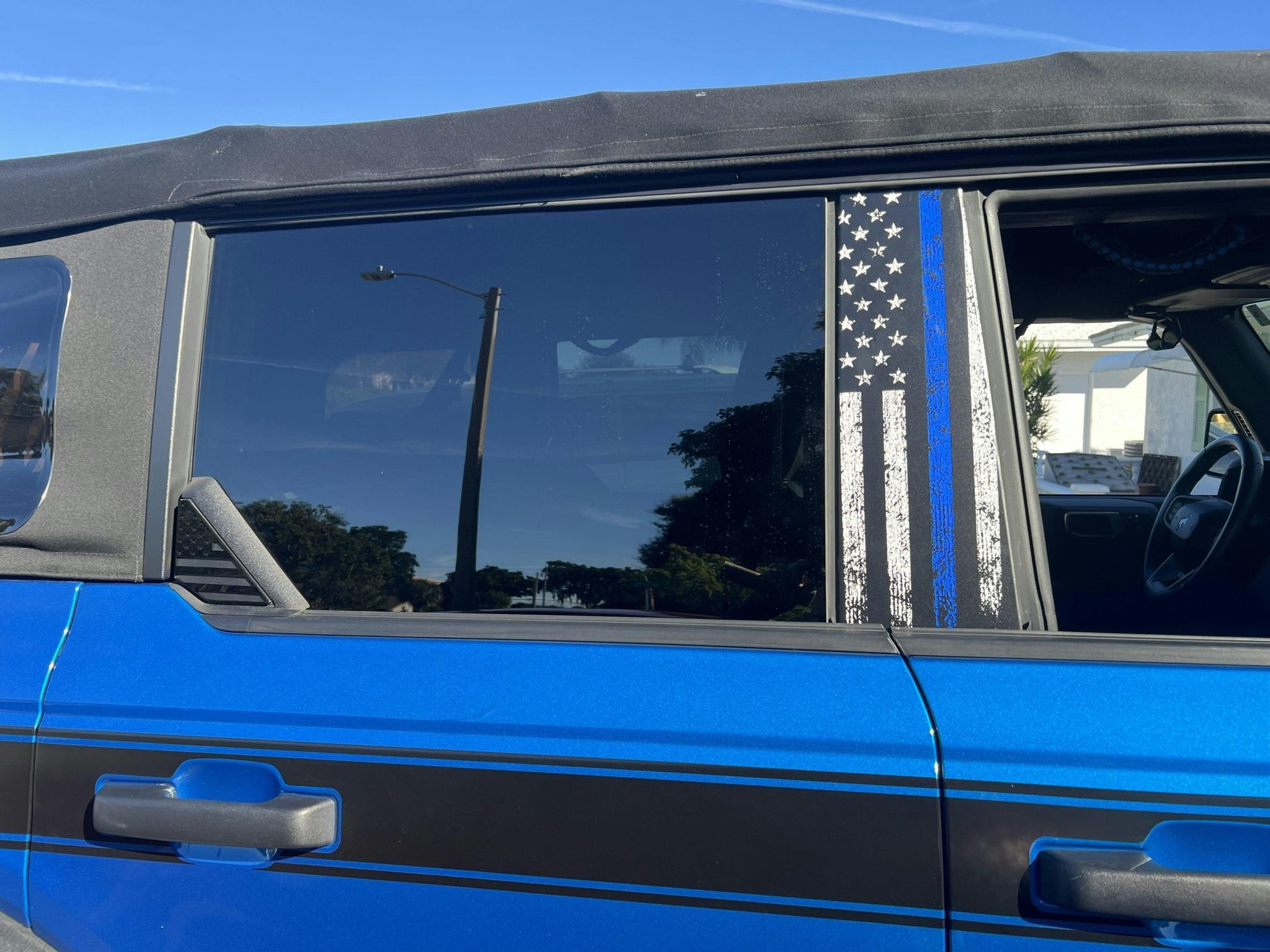 Acrylic Rear Triangle Flags - 2021+ Bronco - Speedlogix