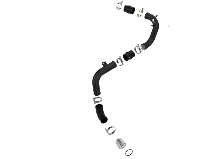 aFe BladeRunner 2 - 3/4" Aluminum Cold Charge Pipe Black 2021 - 2024 Bronco 2.7L - Speedlogix