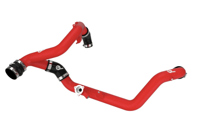 aFe BladeRunner 2 - 3/4" Aluminum Hot Charge Pipe Red 2020 - 2021 Explorer ST - Speedlogix