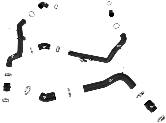 aFe BladeRunner 2 - 3/4" Aluminum Hot/Cold Charge Pipe Black 2020 - 2021 Explorer ST - Speedlogix